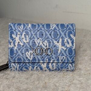 XOXO Sky‎ Blue and White trifold wallet